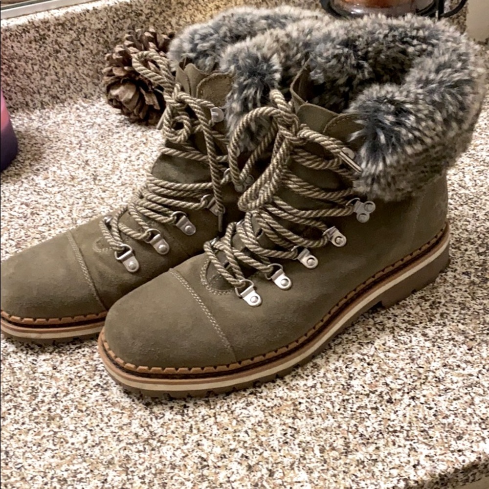Sam Edelman Suede Boots with faux fur